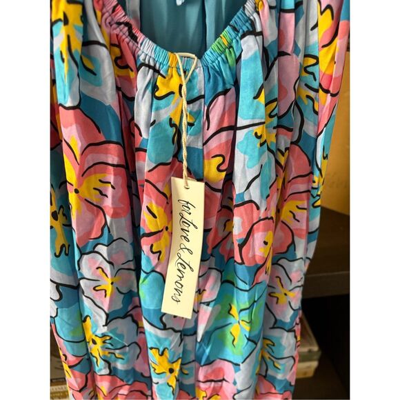 NWT For Love & Lemons Yasmin Multicolor Floral Maxi Dress Size Small $268 MSRP - Picture 9 of 10